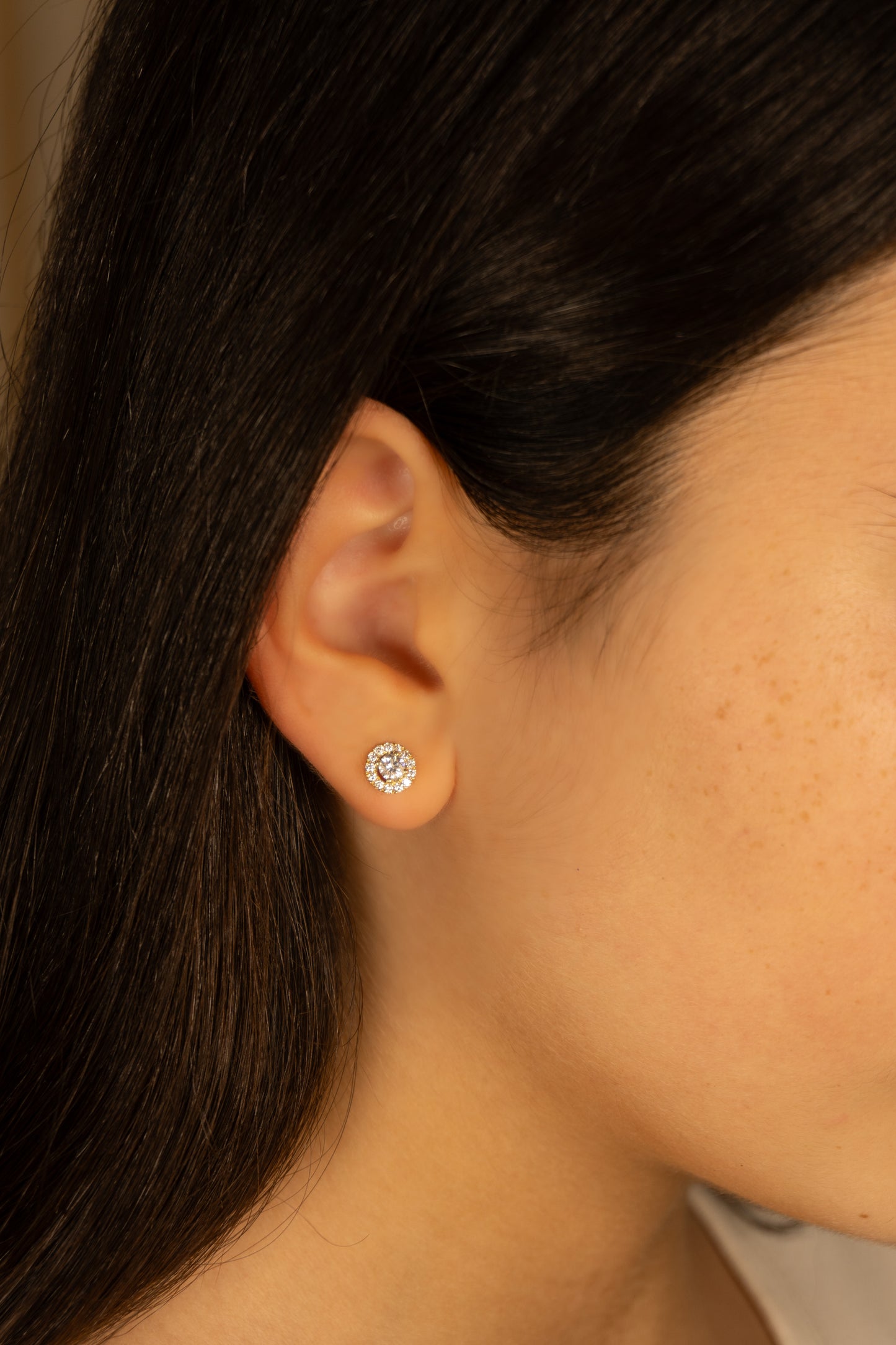 Aretes Halo de Brillantes