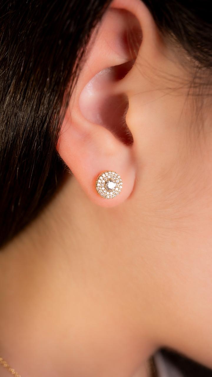 Aretes Halo doble de Diamantes