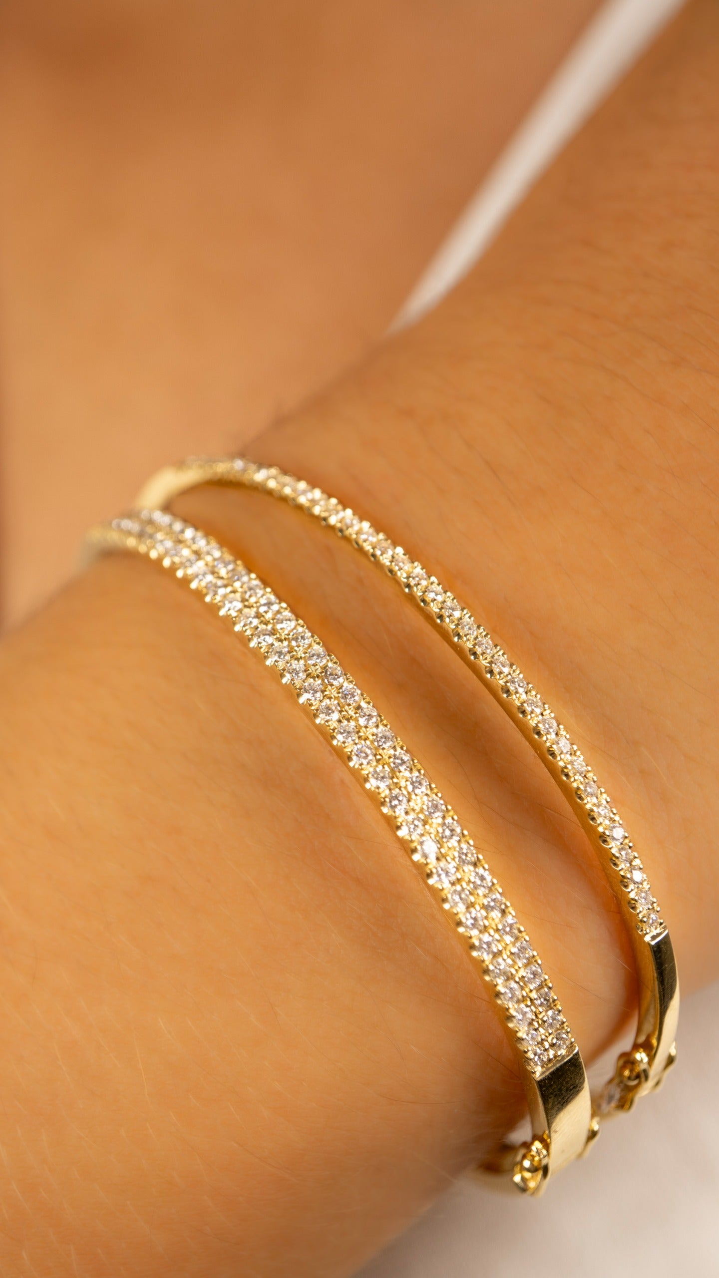 Brazalete de Diamantes Dos líneas