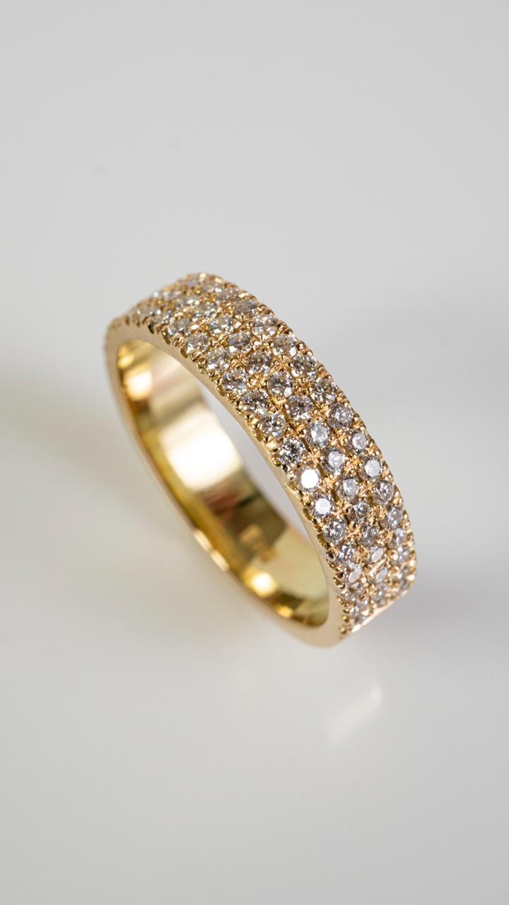 Anillo Plano de Brillantes