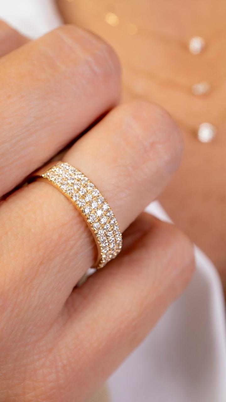 Anillo Plano de Brillantes