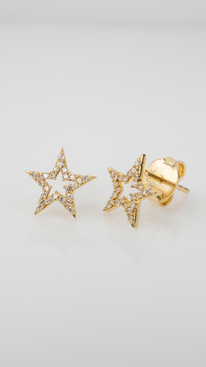 Aretes Estrella de Diamantes