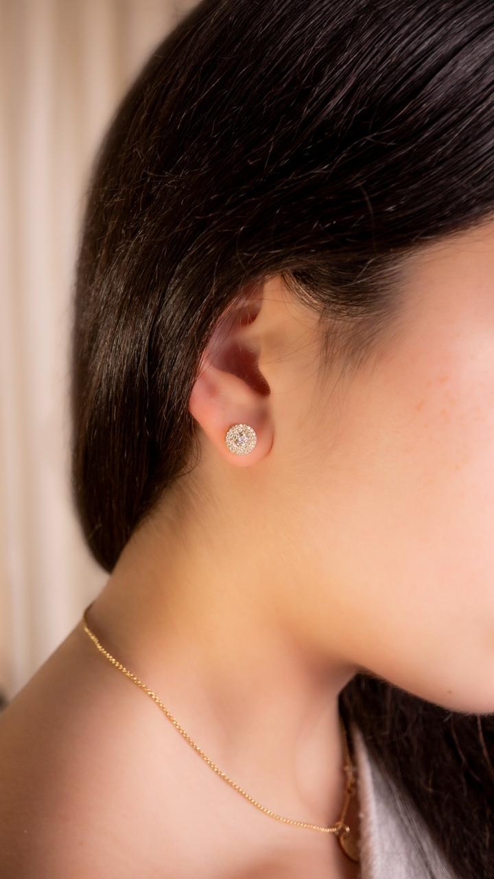 Aretes Halo doble de Diamantes