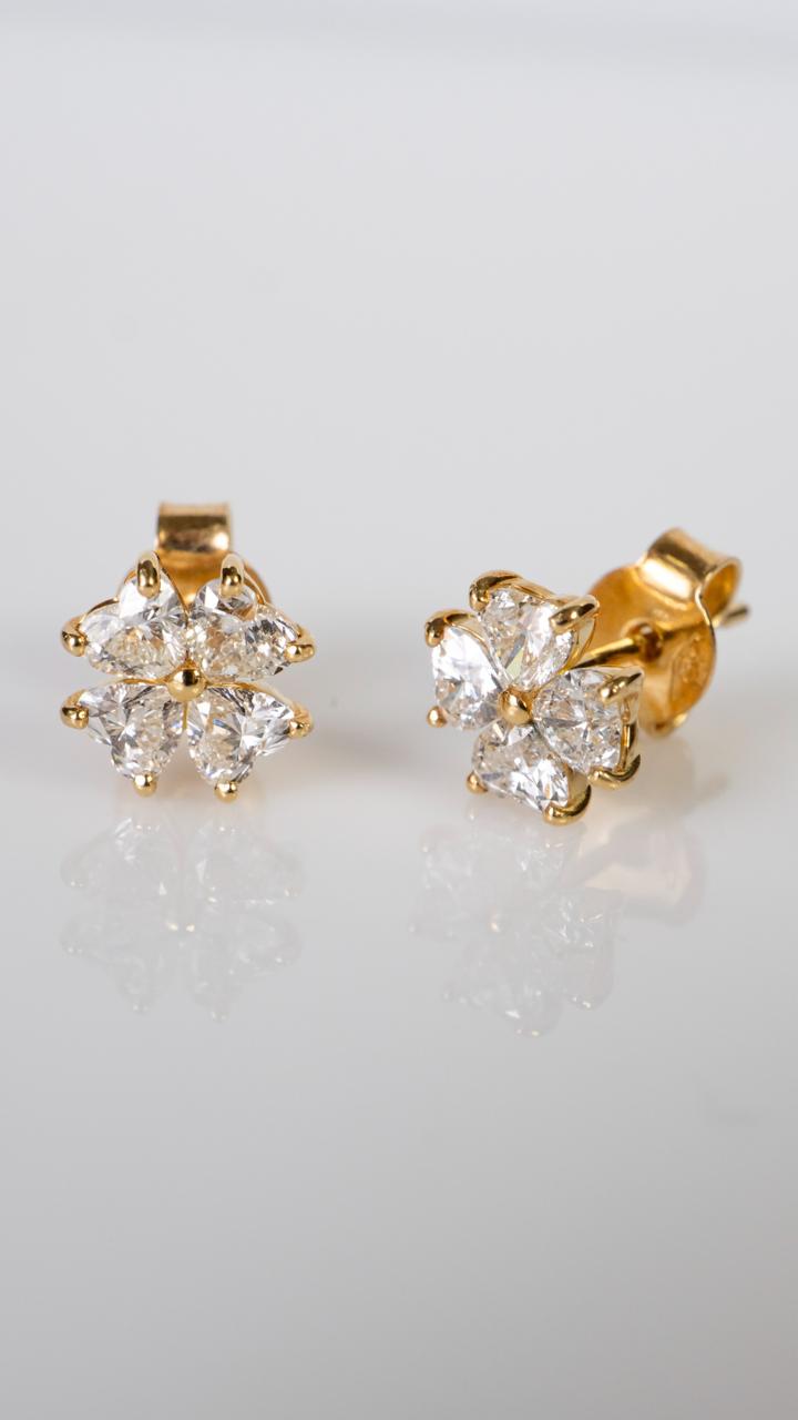 Aretes Trébol de Corazón