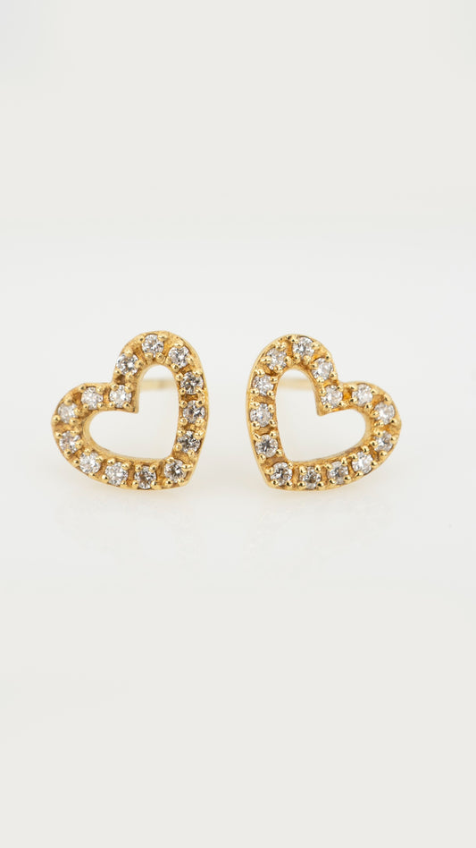 Aretes de Corazón Calado