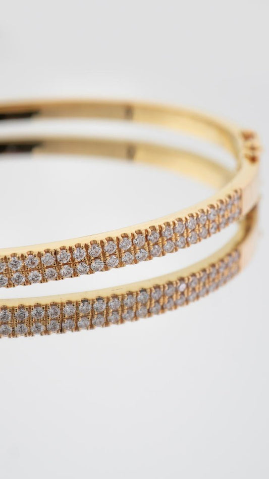 Brazalete de Diamantes Dos líneas