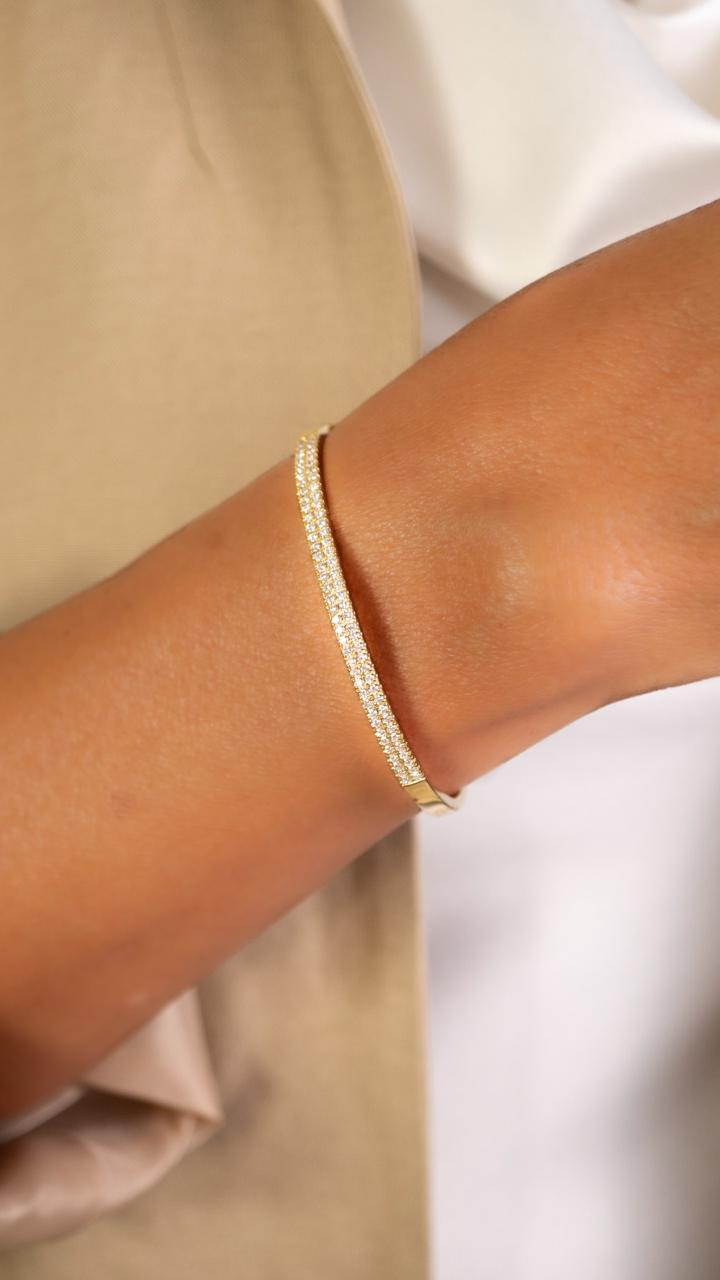 Brazalete de Diamantes Dos líneas