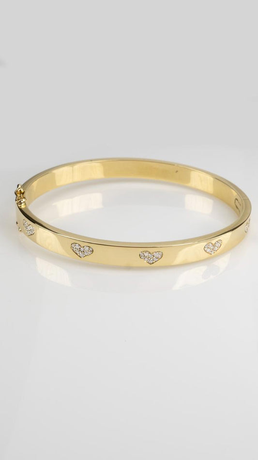 Brazalete Corazones de Diamantes