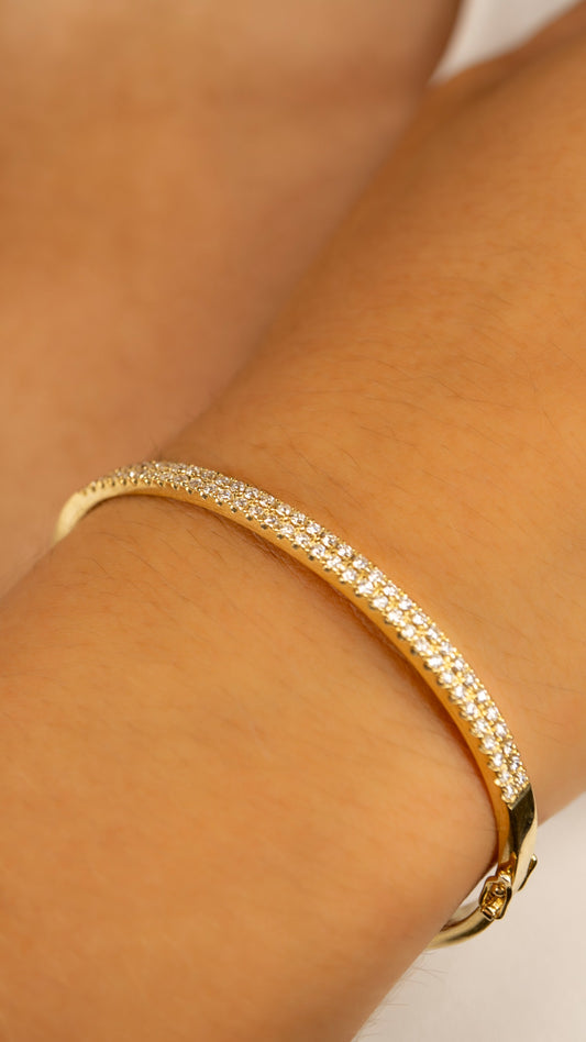 Brazalete de Diamantes Dos líneas