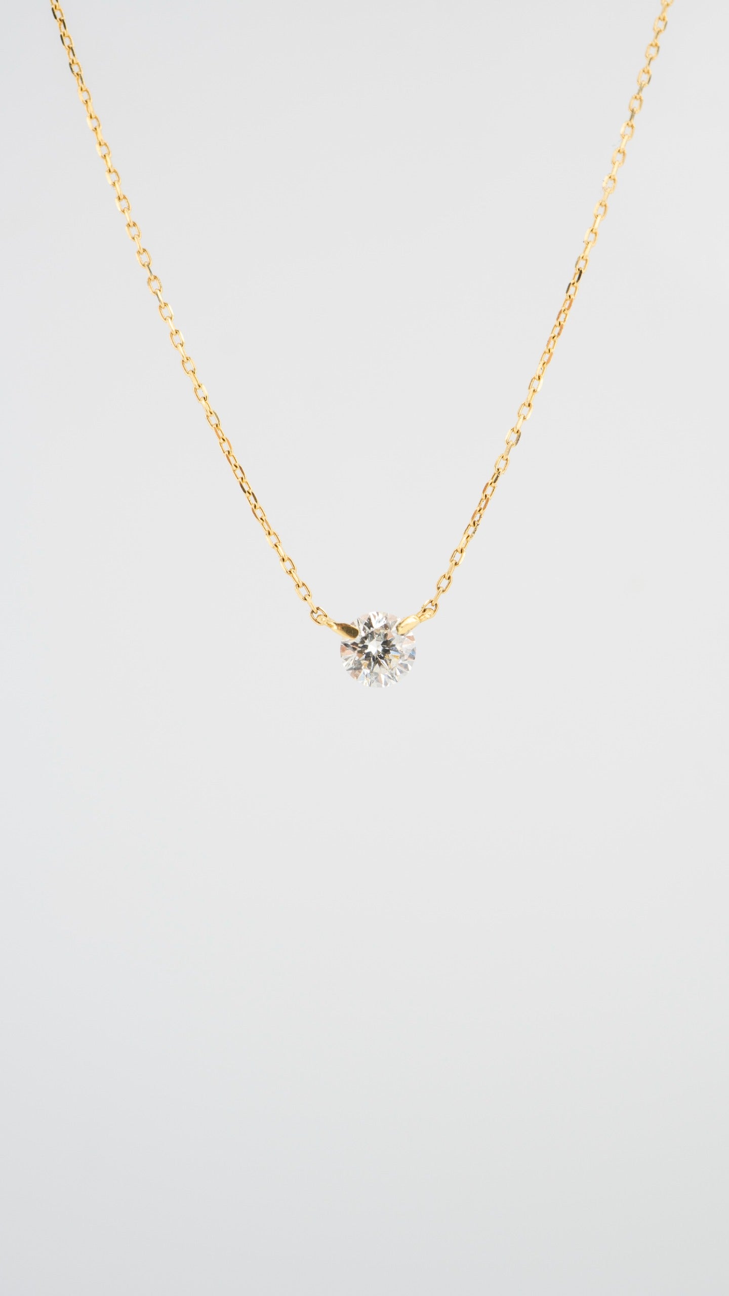 Collar Diamante Flotante 0,10