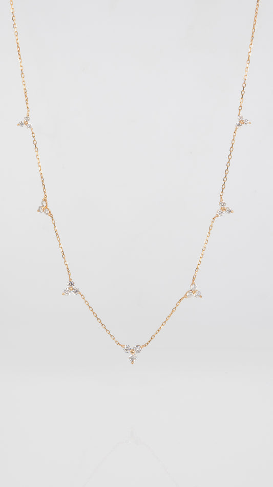 Collar Flores de Diamantes