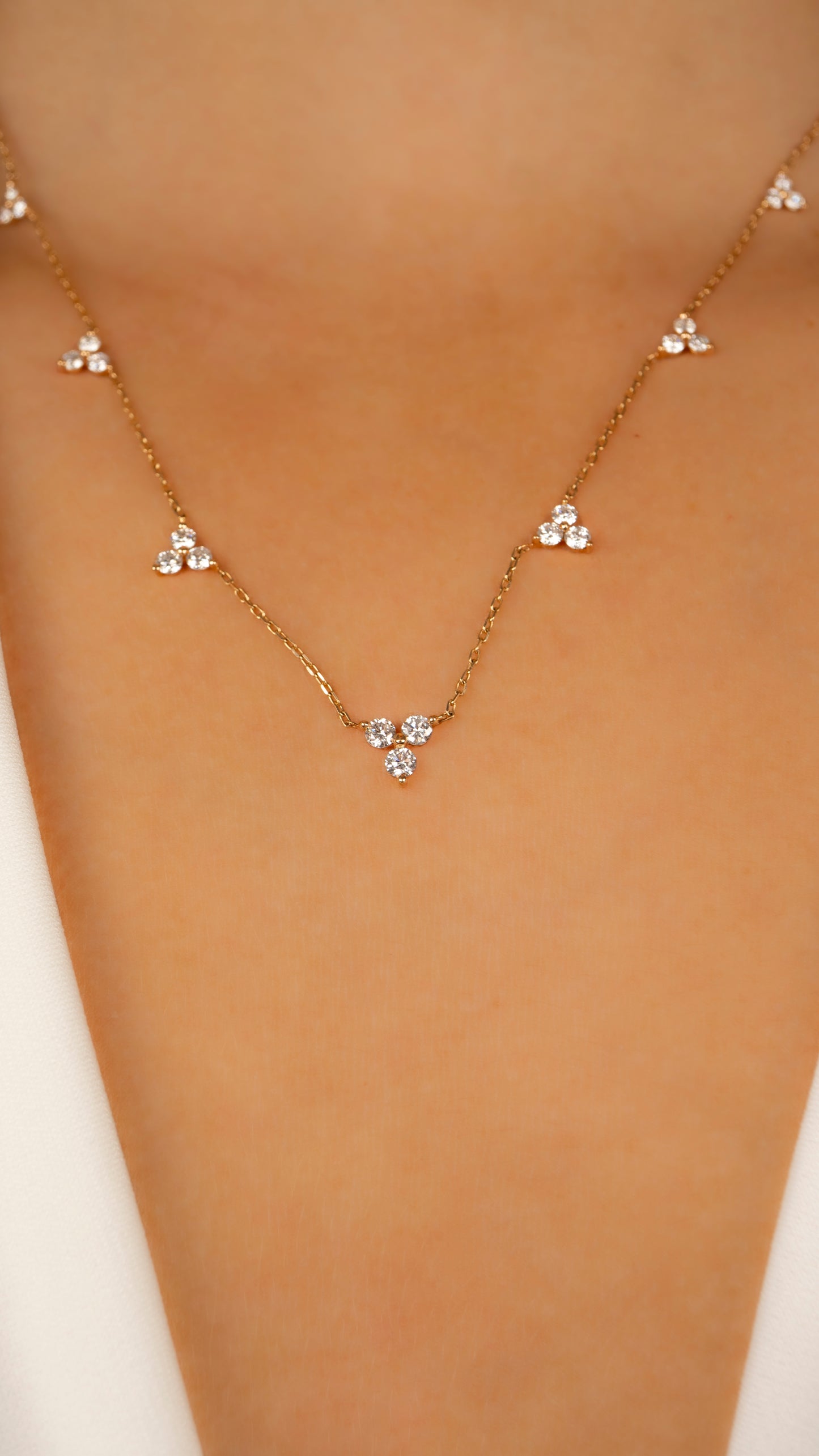 Collar Flores de Diamantes