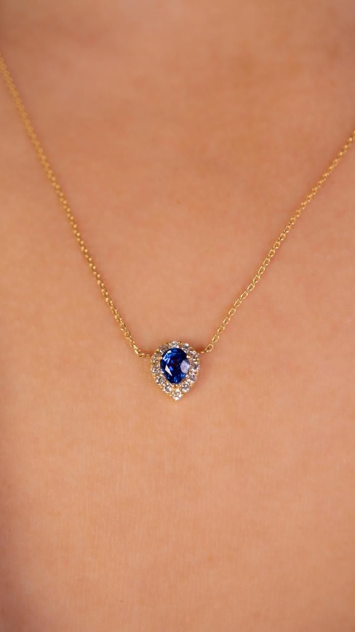 Collar Zafiro Gota