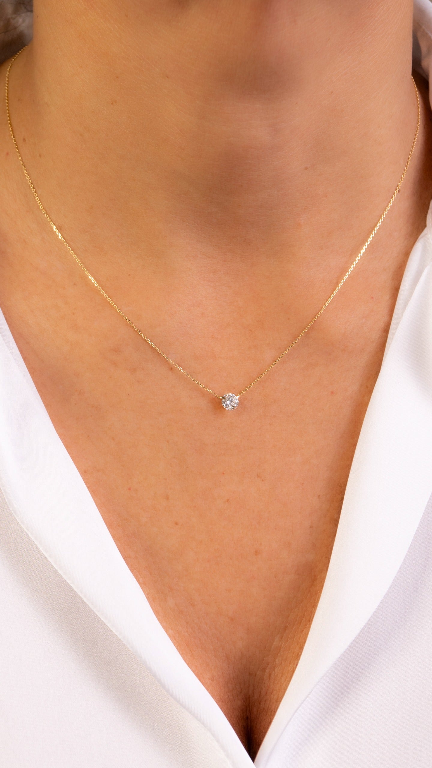 Collar Diamante Flotante 0.20