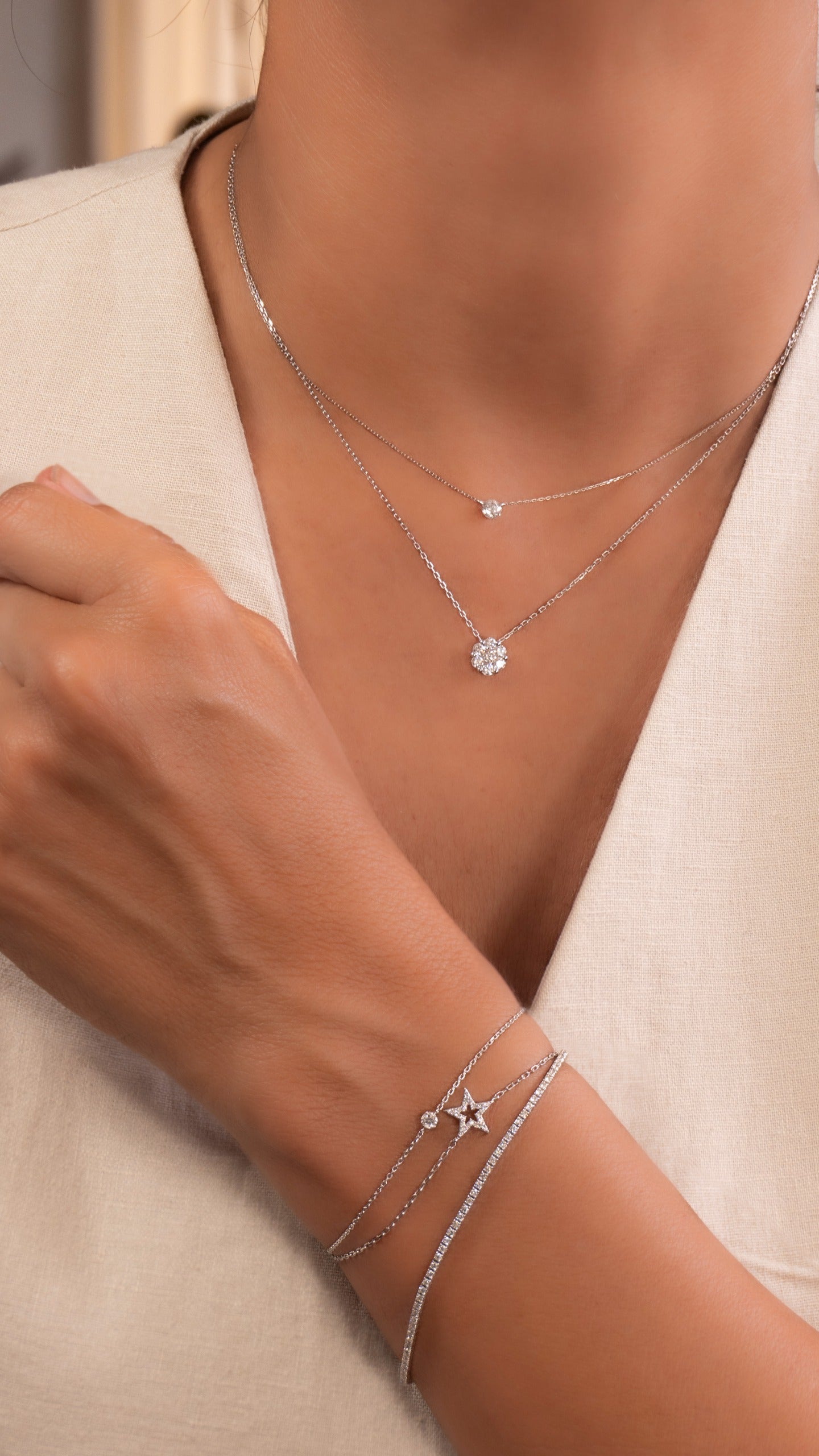 Collar Roseta de diamante