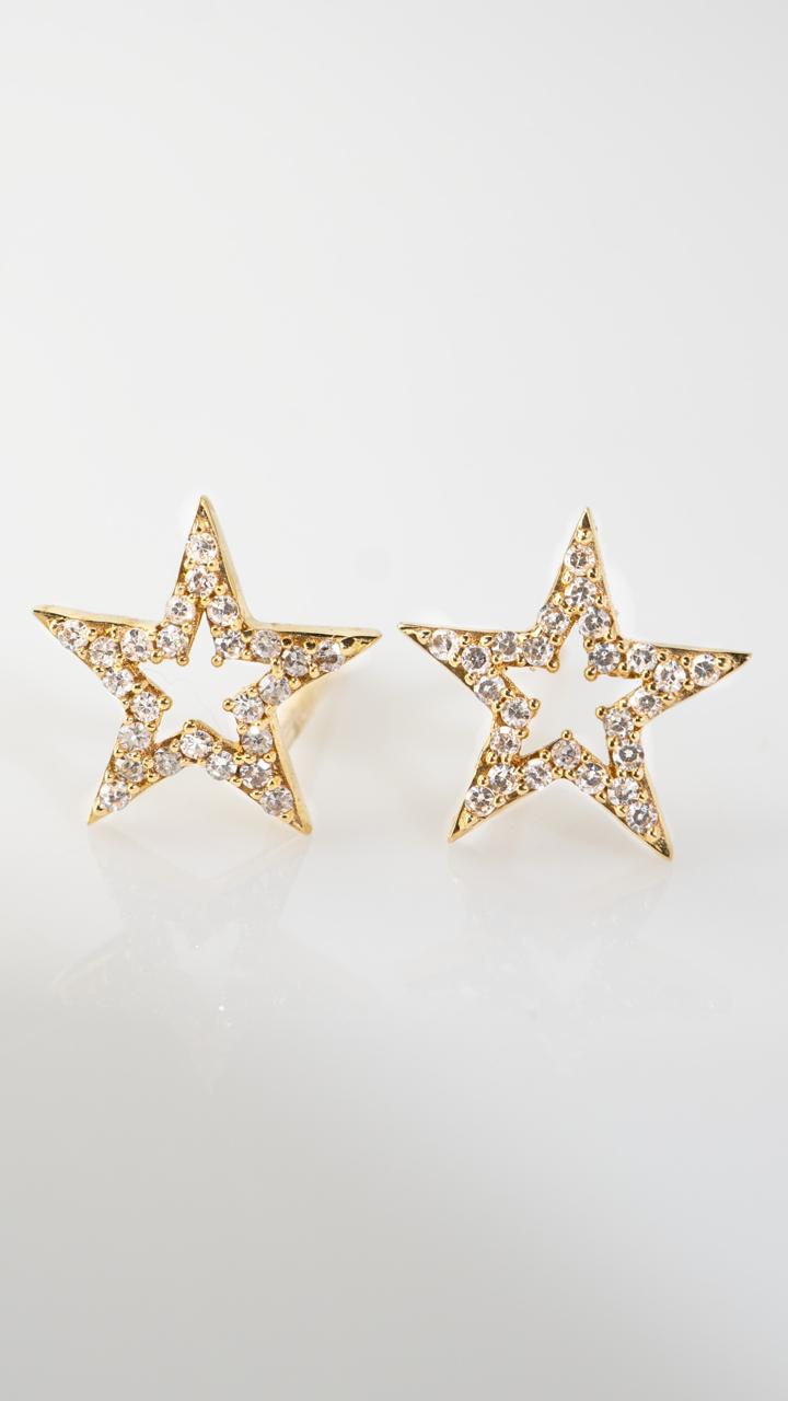 Aretes Estrella de Diamantes