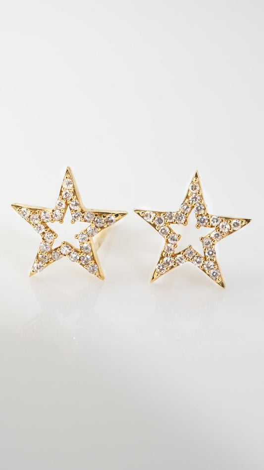Aretes Estrella de Diamantes